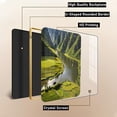 thumbnail image 4 of 12x8 In Framed Green Mountain Hill Environment Nature Wilderness Prints Modern Art Chic Landscape Wall Art Decor with Black Frame for Laundry,Crystal Porcelain Painting Wall Decor, 4 of 8