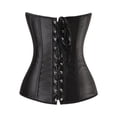 thumbnail image 2 of LELINTA Women's Plus Size Retro Satin Corset Intimates Plastic bonesBoned Waist Trainer Underbust Cincher Corset Busiter, 2 of 6