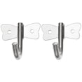 thumbnail image 1 of 2pcs Stainless Steel Hooks Dragonfly Shaped Wall Mounted Coat Storage Hooks, 1 of 8