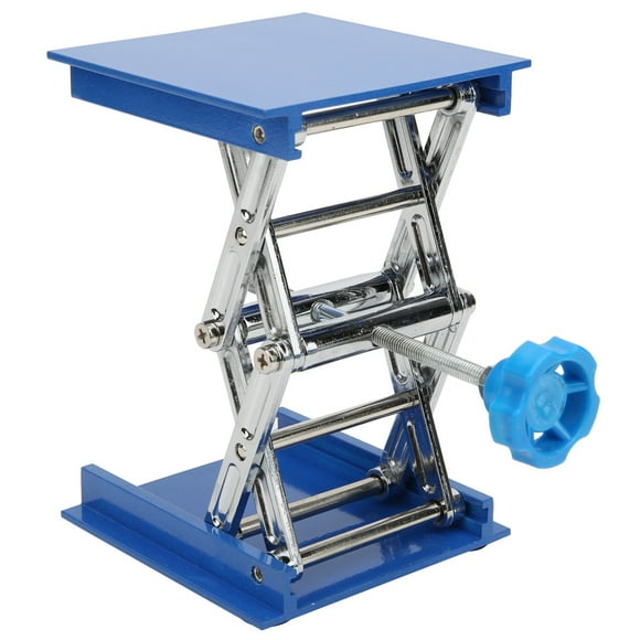 Lab Lifting Platform Stand Aluminum 3.9X3.9inch Lab Jack Scissor Stand Platform, Lift Table Lab Stand, Scientific Scissor Lifting Jack Platform, Expandable Lift Height