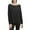 Black, variant on DKNY Womens Black Long Sleeve Scoop Neck Top XL