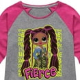 thumbnail image 3 of LOL OMG! Fashion Dolls - Fierce Graffiti - Toddler & Youth Girls Raglan Graphic T-Shirt, 3 of 4