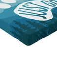 thumbnail image 2 of Ambesonne Retro Fitted Sheet, Mountains Graphic, Twin XL Size, Blue and White, 2 of 3