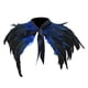 thumbnail image 2 of Bufanda de cuello tipo chal Fernando de plumas sintéticas envoltura cómoda para hombros Azul, 2 of 8
