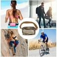 thumbnail image 4 of Unique Bargains 1 Pc Clear Double Pull Style Running Waist Pack for Hiking Gym Brown TPU, 4 of 4