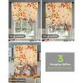 thumbnail image 4 of Fall Pumpkin Hedgehog Tie Up Curtains for Kitchen Bathroom Bedroom Windows 63 Inch Length, Thanksgiving Maple Leaf Orange Balloon Drape Curtains Shade Rod Pocket Drapery Curtain Panel, 46"x63", 4 of 7