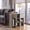 Oak Light Brown, variant on Kings Brand Furniture Mason Bookcase End Table, Square Side Table with 7 Open Shelves, Modern Storage Accent Table for Living Room, Bedroom or Small Spaces, Engineered Wood, Oak Black Finish