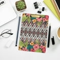 thumbnail image 7 of FMSHPON Aztec Geometric Flower Clipboard Hardboard Wood Nursing Clip Board and Pull for Standard A4 Letter 13x9 inches, 7 of 7