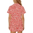 thumbnail image 7 of ITSAME Girls Outfit Sets, Fashion Print Lapel Button Up Tops and Shorts Casual Home Clothes 2-Piece Red Size 10, 7 of 7