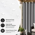 thumbnail image 3 of Bedliving Modern Black White Striped Cabana Grommet Light Filtering Outdoor Curtains, 54"x84" (2 Panels), 3 of 8