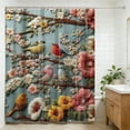 thumbnail image 6 of Tuvgenk Bathroom Decor Fabric Shower Curtain Rustic Waterproof Bath Curtains Colorful Mildew Resistant Shower Drape 71x71 inch, 6 of 6