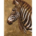 thumbnail image 3 of Pinto, Patricia 12x14 Black Modern Framed Museum Art Print Titled - Gold Zebra, 3 of 5