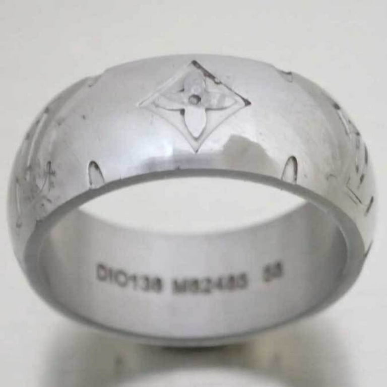 Louis Vuitton monogram ring M62485 silver metal men's LOUIS VUITTON