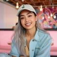 thumbnail image 3 of Dalix Sushi Roll Embroidered Maki Cotton Dad Hat Baseball Cap Adjustable Womens in Washed Stone White, 3 of 5