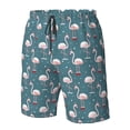 thumbnail image 5 of Kdxio Elegant Flamingo Pattern Mens Casual Shorts - Drawstring Summer Beach Sports Shorts for Men, 5 of 9
