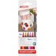 thumbnail image 1 of Set de plumones pincel para porcelana edding 4200, 6 colores, tonos cálidos, 1 of 9