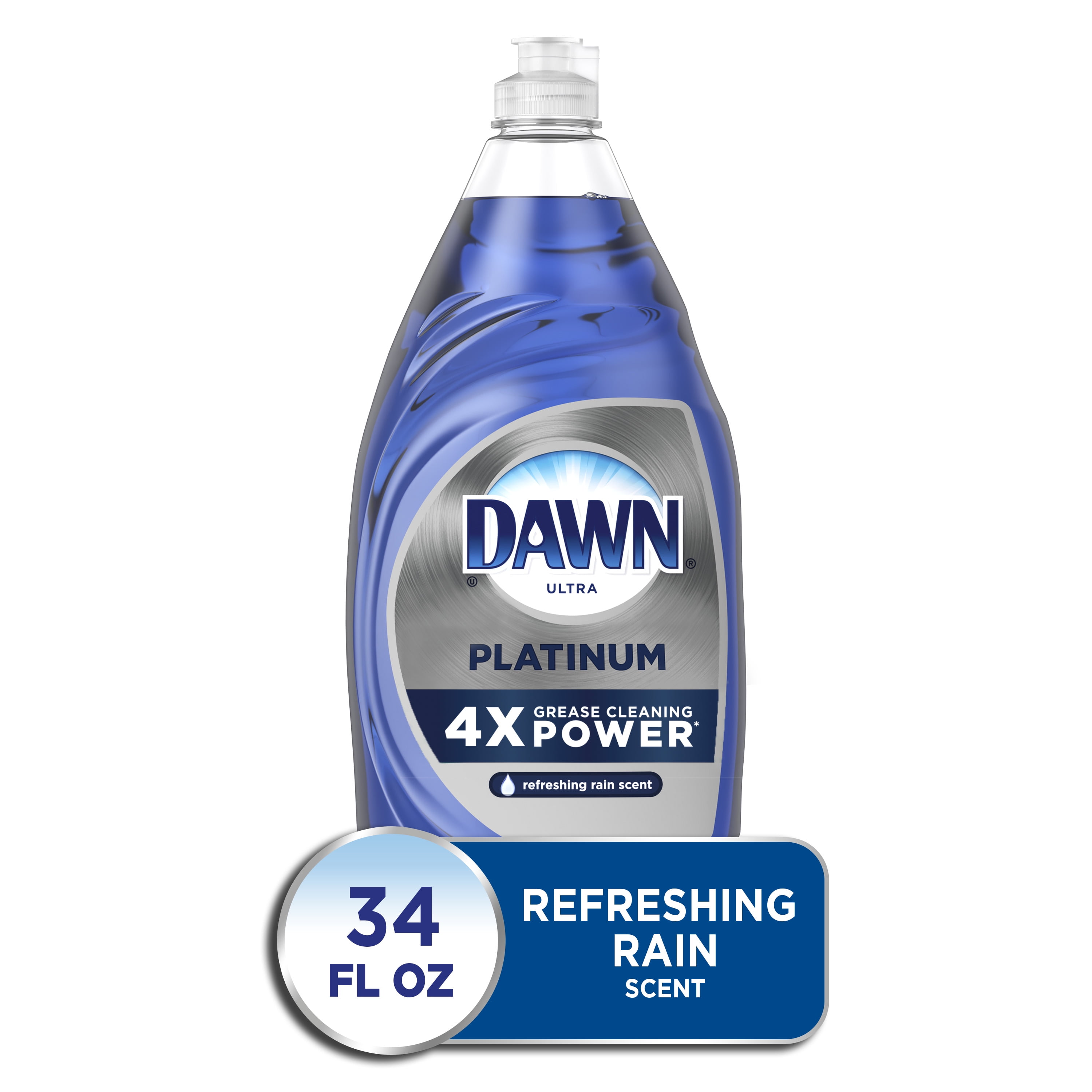 Dawn Liquid Dish Soap, Refreshing Rain Scent, 34 Fluid Ounce