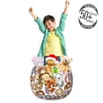thumbnail image 3 of Donut Storage Toy Bag Chair, Rhythmic Colorful Tasty Delicious Bakery Sprinkles Cartoon Motif on Plain Backdrop, Stuffed Animal Organizer Washable Bag, Small Size, Multicolor, by Ambesonne, 3 of 3