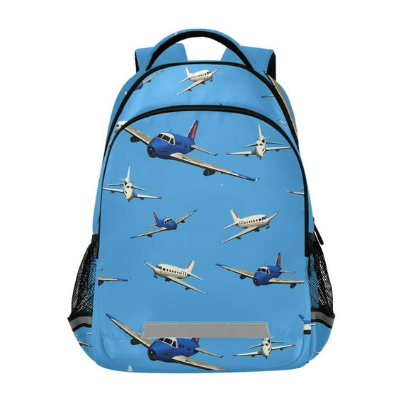 ALAZA Airplanes Flying Backpack Elementary School Bag Bookbag Travel Rucksack