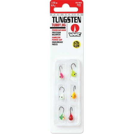 UPC: 0043193130529 | VMC Tungsten Tubby Jig Kit 1/32 Oz. Glow  Fishing Lures