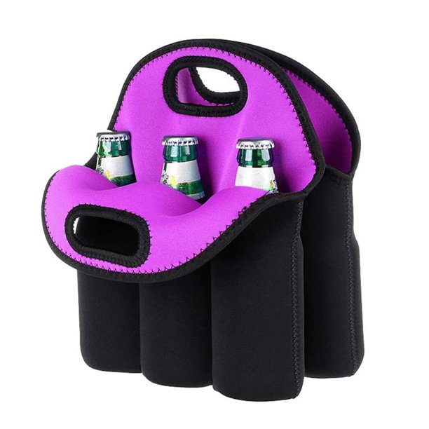 Greeniant 6 botellas de vino, cerveza, bolsa de asas, soporte de bebida de agua con aislamiento de neopreno con Kits de desorden para acampar No.1