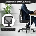 thumbnail image 4 of QUIOCOZY Armless Small Home Office Desk Chair, Ergonomic Low Back Computer Chair, Adjustable Rolling Swivel Task Chair with Lumbar Support for Small Space, 4 of 7