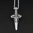 thumbnail image 4 of GKNET Silver Sword Pendant Necklace Men's Punk Rock Biker Delicate Jewelry Chain 24" Gift, 4 of 5