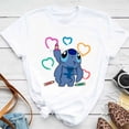 thumbnail image 3 of Camiseta de algodón con dibujos animados divertidos de Lilo y Stitch de Disney Kawaii para niños, camiseta con gráfico de manga linda de Stitch, ropa de calle, camisetas superiores, 3 of 5
