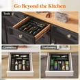 thumbnail image 2 of Lifewit Silverware Drawer Organizer Tray, Plastic Cutlery Storage for Kitchen Drawer, Flatware and Utensil Holder Divider for Spoons Forks Knives Tableware, 7 Compartment, Black, 2 of 8