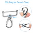 thumbnail image 4 of Uxcell 4Pcs Swivel Clasps, 1.5" D Ring Detachable Snap Hook with Screwdriver, Silver, 4 of 7