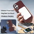 thumbnail image 4 of 2 In 1 Case for iPhone 16 with Kickstand, Detachable Magnetic PU Leather Wallet Case with Card Holder Slots Kickstand Protective Phone Cover Men Women for iPhone 16 - Winered, 4 of 6