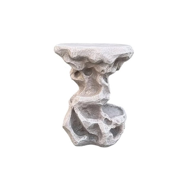 Indoor Qutdoor New Chinese Imitate Rocks Base, Home Gardening Resinous Display Stand
