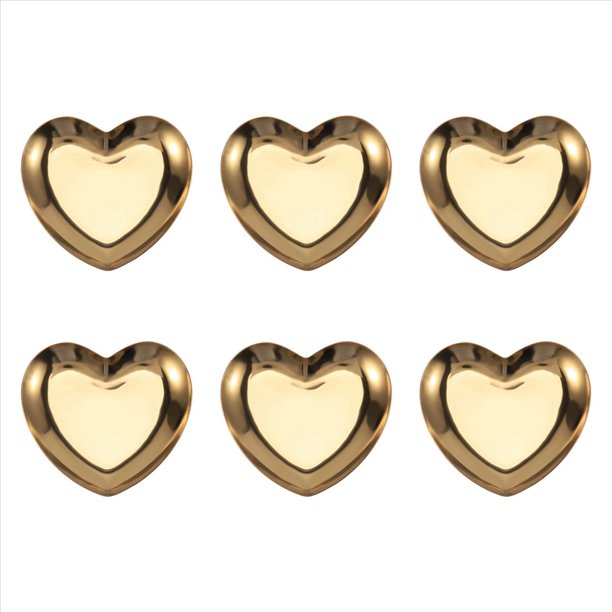6X Placa En Forma De Corazón Bandeja De Servicio Bandeja De Metal Almacenamiento Organizar Bandeja De Frutas Hogar