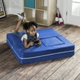 thumbnail image 4 of Jaxx Zipline Kids Modular Loveseat & Ottomans/Fold Out Lounger, Blueberry, 4 of 8
