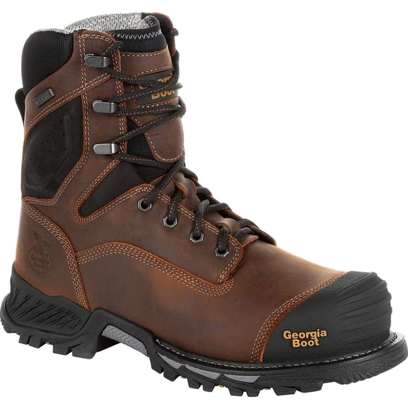 Georgia Boot Mens Rumbler Industrial Boot, Black and Brown, 13