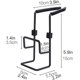 thumbnail image 2 of Fusiontec Sink Caddy Sink Sponge Holder - Faucet Rack Shower Tray - Kitchen and Bathroom Metal Organizer Hanging Fix Around Faucet, 2 of 4