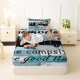 thumbnail image 4 of Erosebridal Rustic Cabin Camper Twin Sheet Sets,Camping Adventure Theme Bedding For Kids Boys 3-Piece, 4 of 6