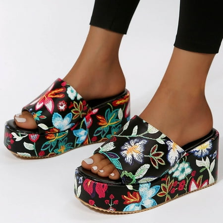 

Summer Savings Clearance 2023! TAGOLD Womens Slippers Wide Sandals for Women Women s Flat Shoes Ladies Beach Sandals Summer Non-Slip Causal Slippers