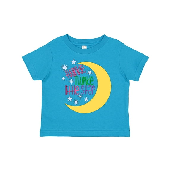 Inktastic Twinkle Twinkle Little Star with Yellow Moon Boys or Girls Toddler T-Shirt