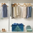 thumbnail image 4 of 1-Pack Square Closet Organizers with Handles Open Basket Bins Watercolor Christmas Tree Storage Basket for Home Office, 4 of 7