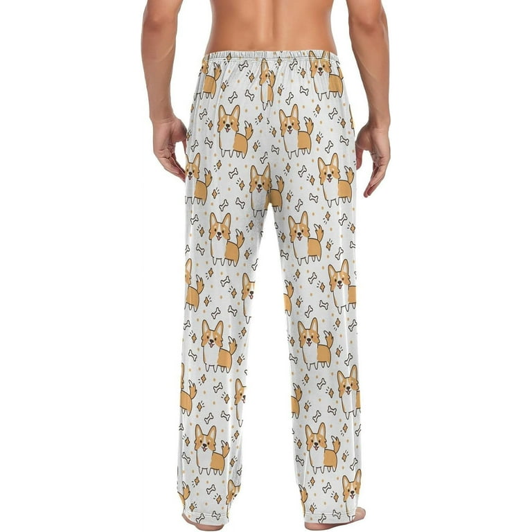 FREEAMG Cute Welsh Corgi Pajama Pants for Men Men s Separate Bottoms Comfortable Sleep Lounge Pj Pants Walmart