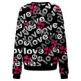 thumbnail image 3 of Qmyliery Women's Valentine's Day Pullover, Long Sleeve Heart Letter Sweatshirt Gift, 3 of 5