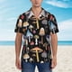 thumbnail image 2 of Camisas hawaianas de moda para hombres, camisas de manga corta con estampado de anclas de hongos, lindas camisetas de dibujos animados para niños, camisas de playa para vacaciones de verano para mujer, 2 of 5