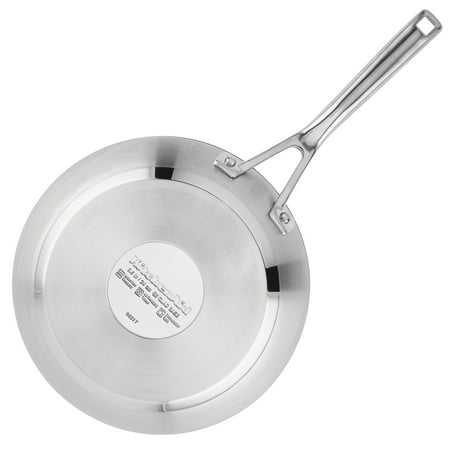 KitchenAid 3-Ply Base Stainless Steel Nonstick Frying Pan, 9.5-Inch, Brushed Stainless Steel - Brushed Stainless Steel