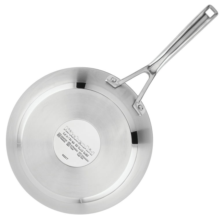 KitchenAid 3qt 3-Ply Blasé Stainless Steel Induction Saucepan with Lid  Silver
