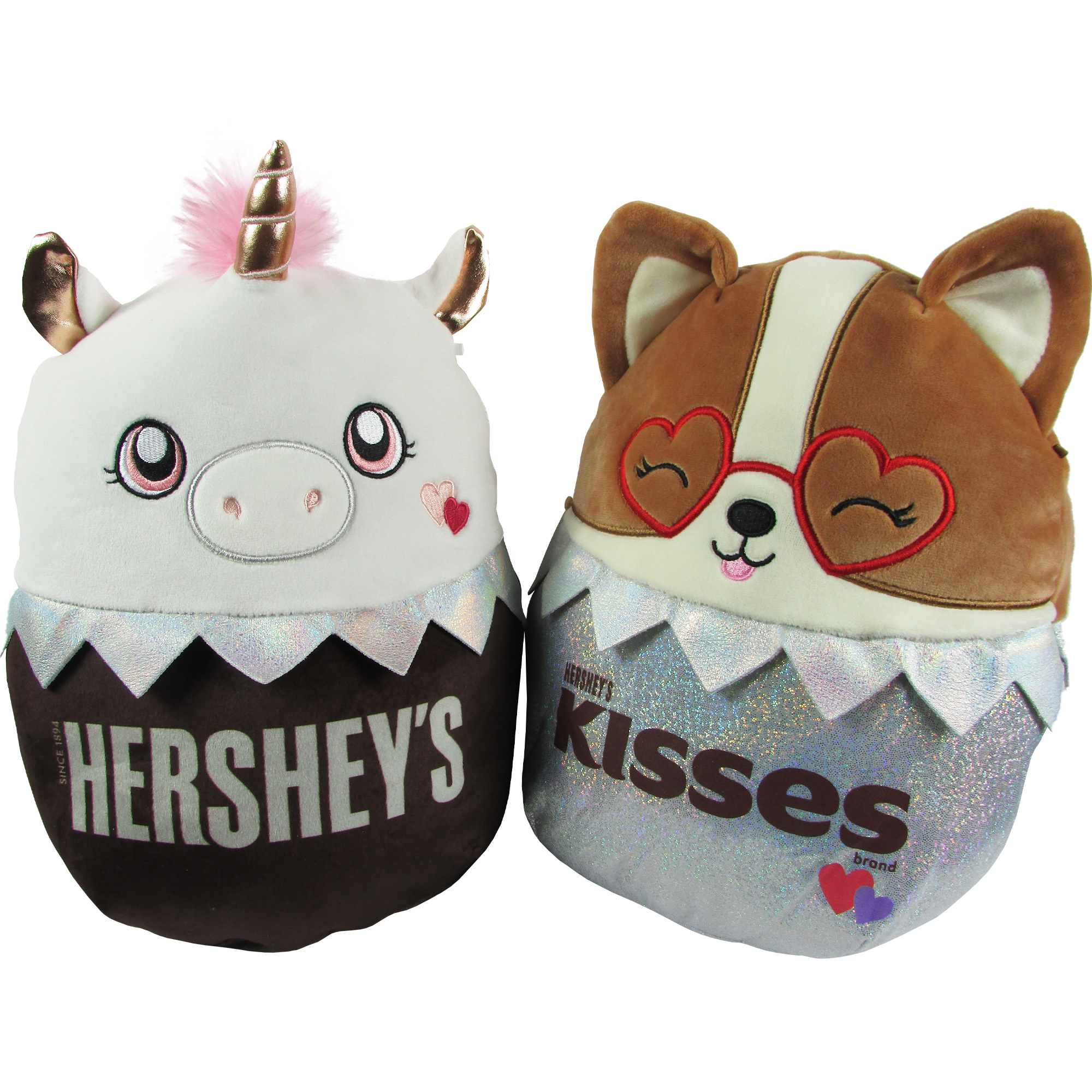 Squishmallows Official KellyToys Plush 12 Inch Hershey Kisses 2pc Sophia And Regina Valentines