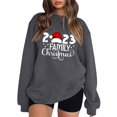 thumbnail image 1 of Gibobby Sudaderas navideñas Sudadera con capucha estampada navideña holgada para mujer con mangas hasta los hombros(Gris,CH), 1 of 4
