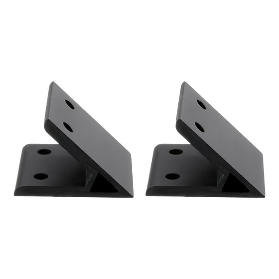 Uxcell 2 Pcs 45 Degree Aluminum Profile Corner Brackets, 2.36 x 1.77 Inch(Black)