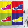 thumbnail image 1 of Ambesonne Teen Room Shower Curtain, Retro Sport Shoes, 69"Wx84"L, Multicolor, 1 of 3
