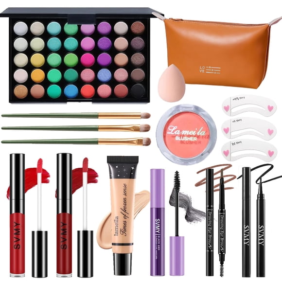 Set de Maquillaje PWYSHXDF 16 Piezas con Paleta de Sombras de Ojos - Regalo